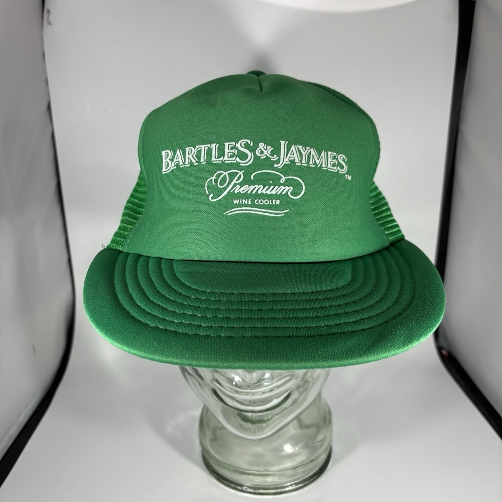 Vintage Bartles & James Premium Wine‎ Coolers Mesh Snapback Trucker Hat 80's